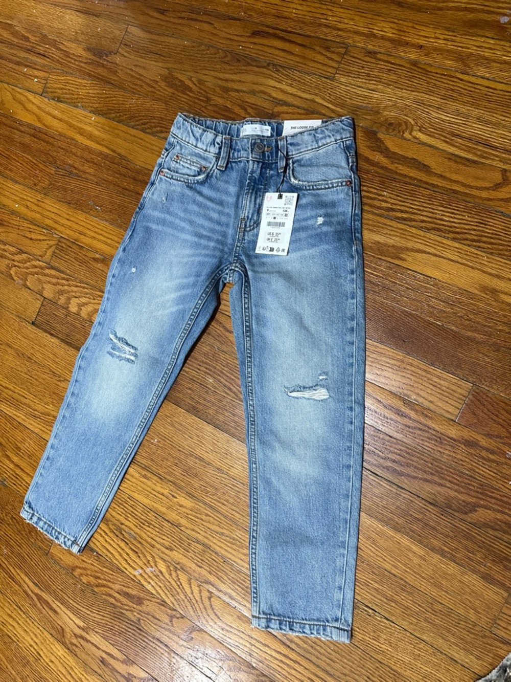 Zara Light Blue Distressed Kids Jeans